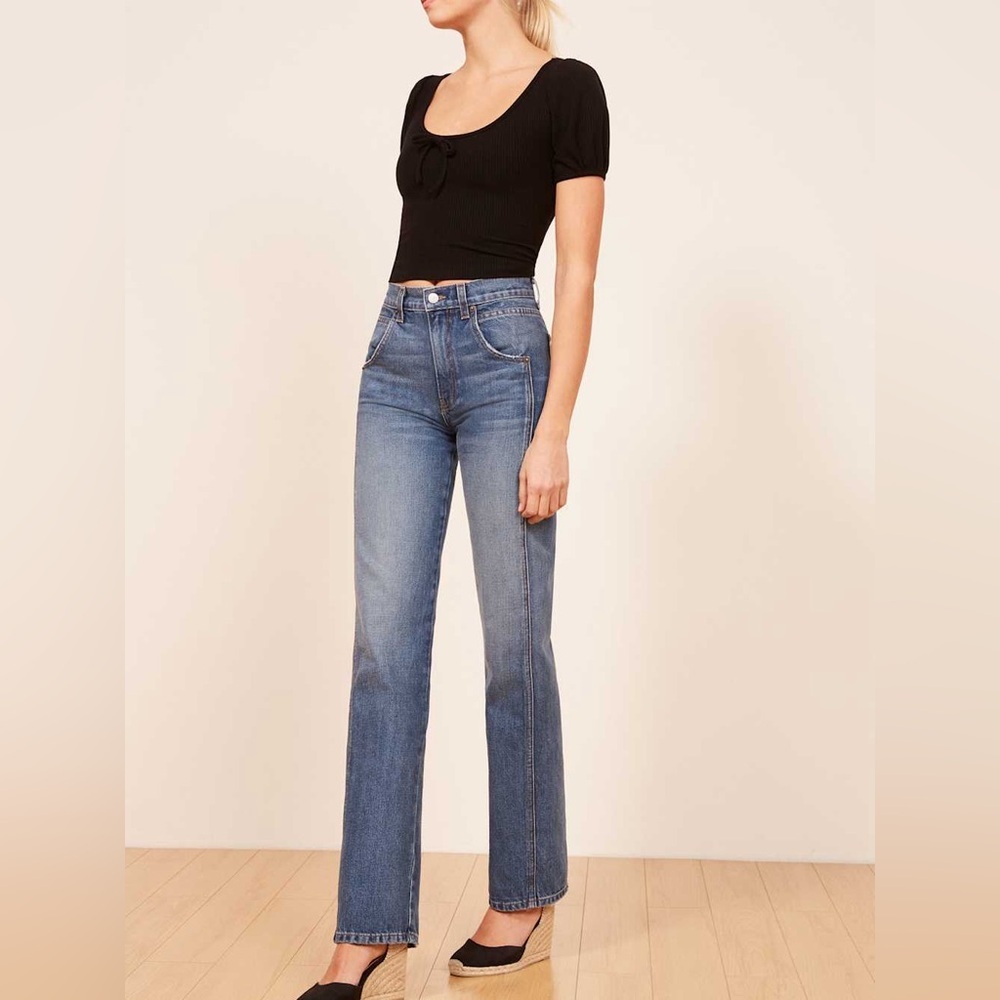 Reformation Straight Leg Jeans in Blue